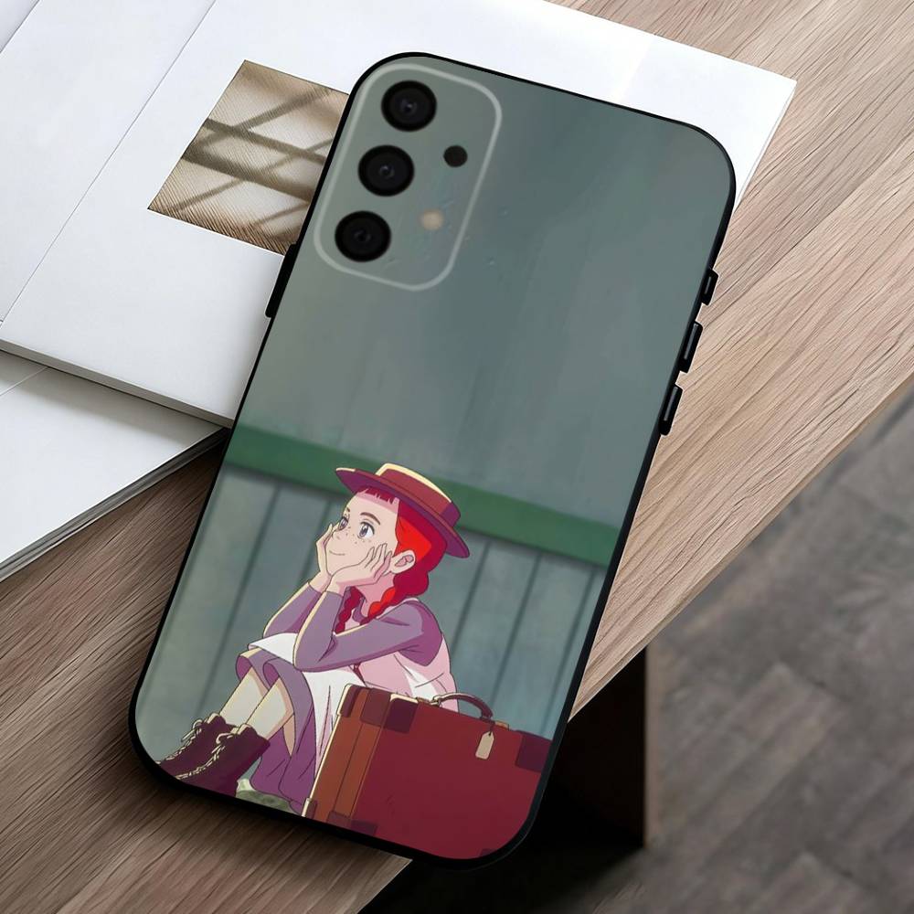 A-Anne of Green G-Gables Cute Phone Case For Samsung Galaxy A73,A72,A71,A70,A53,A52,A51,Soft Silicone Black Cover