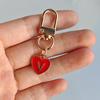 1PC Lobster Buckle Gift Metal Party 26 English Letters Keychain Marker Heart Shaped Red Love Keychain Design DIY Creativity