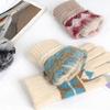Čtvercové dotykové rukavice pro ženy, podzimní a zimní, zesílené a roztomilé teplé příze, korejské proti chladu, pletené rukavice