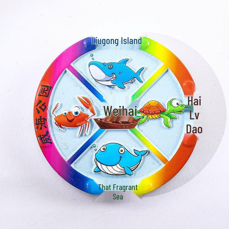 Qingdao Wahrzeichen Cartoon Kühlschrankmagnet - 3D Harz Souvenir aus China