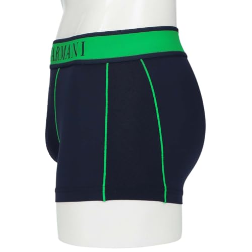 Emporio Armani PIQUET MICROFIBER Boxer Shorts, Front Closure, Men's, EU Size, 54045323, 98. Black