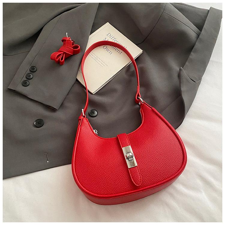Simple Casual Daily Shoulder Bag Women's 2025 Summer New High-end Texture Messenger Dumpling Bag