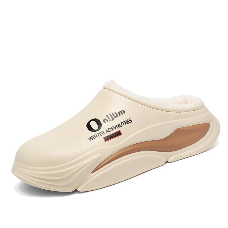 Neue Winter Herren Warme Hausschuhe Baumwollhausschuhe Outdoor Indoor Baumwollschuhe Wasserdicht Herren Bequeme Zuhause Schlafzimmer Plüschhausschuhe