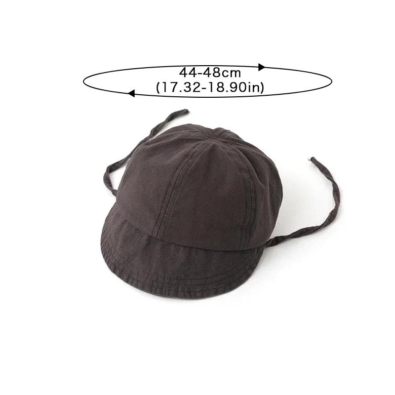 Summer Baby Sun Hat Korean Solid Color Infant Baseball Cap Outdoor Adjustable Drawstring Lace-up panama hat for kids
