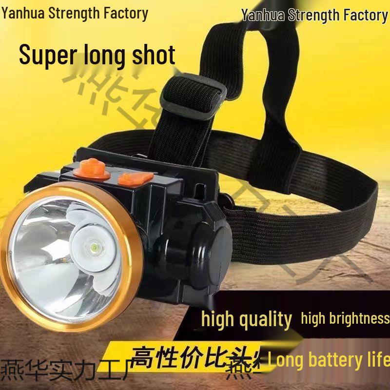 Rechargeable Waterproof LED Headlamp for Night Fishing, Camping & Outdoor Activities