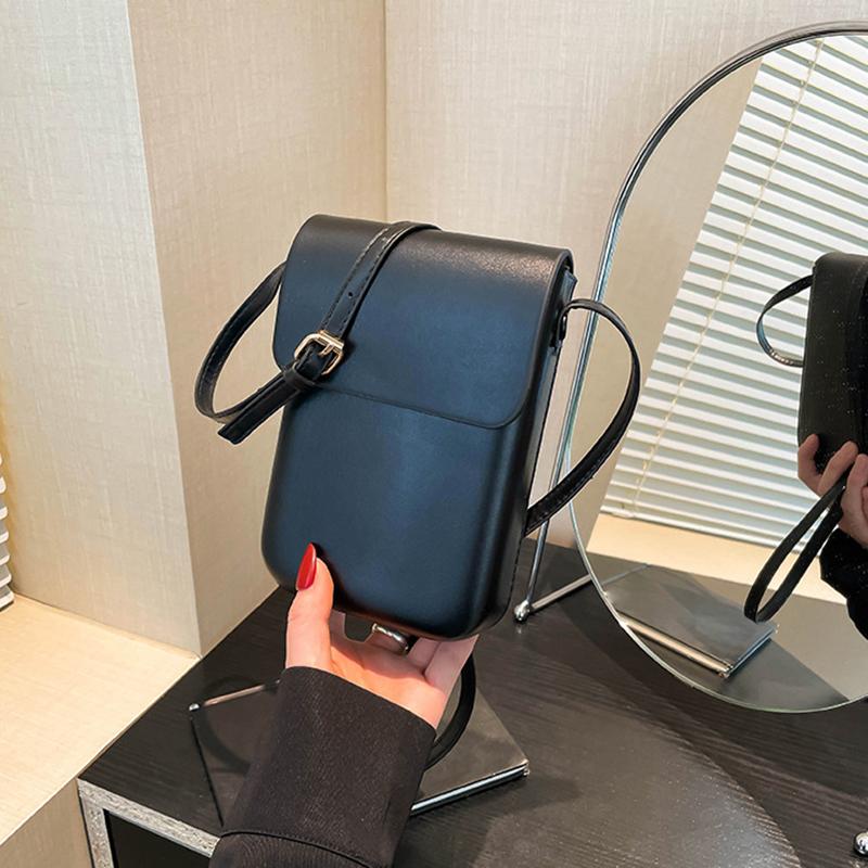 Flap Crossbody Bags Women Mini PU Leather Shoulder Purses and Handbags for Girls Ladies Phone Simple Crossbody Bag