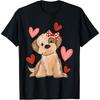 Happy Girls Valentines Shirt, Puppy Dog Love Valentines Day T Shirt