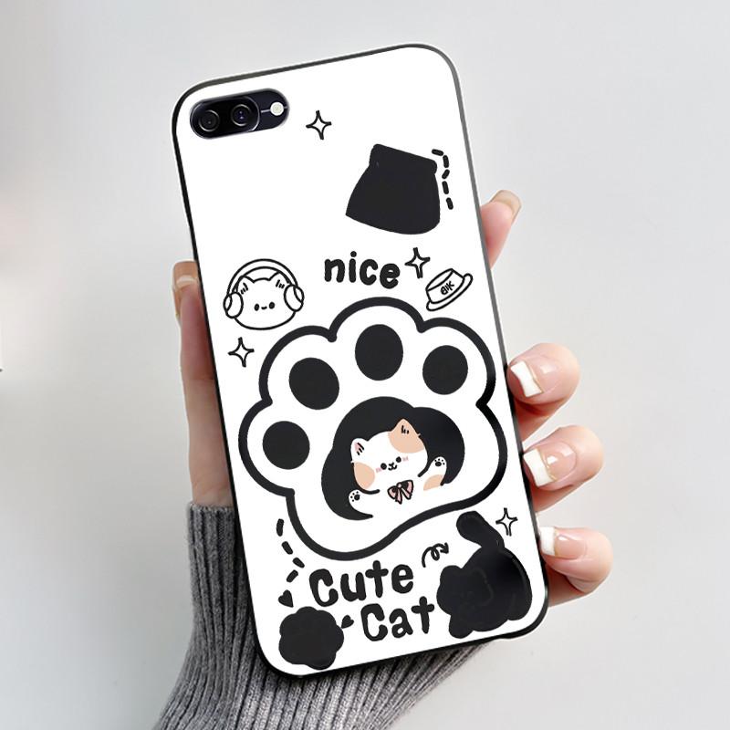 Casing For Asus Zenfone 4 Max ZC520KL X00HD Phone Case Aesthetic Fashion Cute Cat Black Soft Silicone Shockproof Cover Bumper