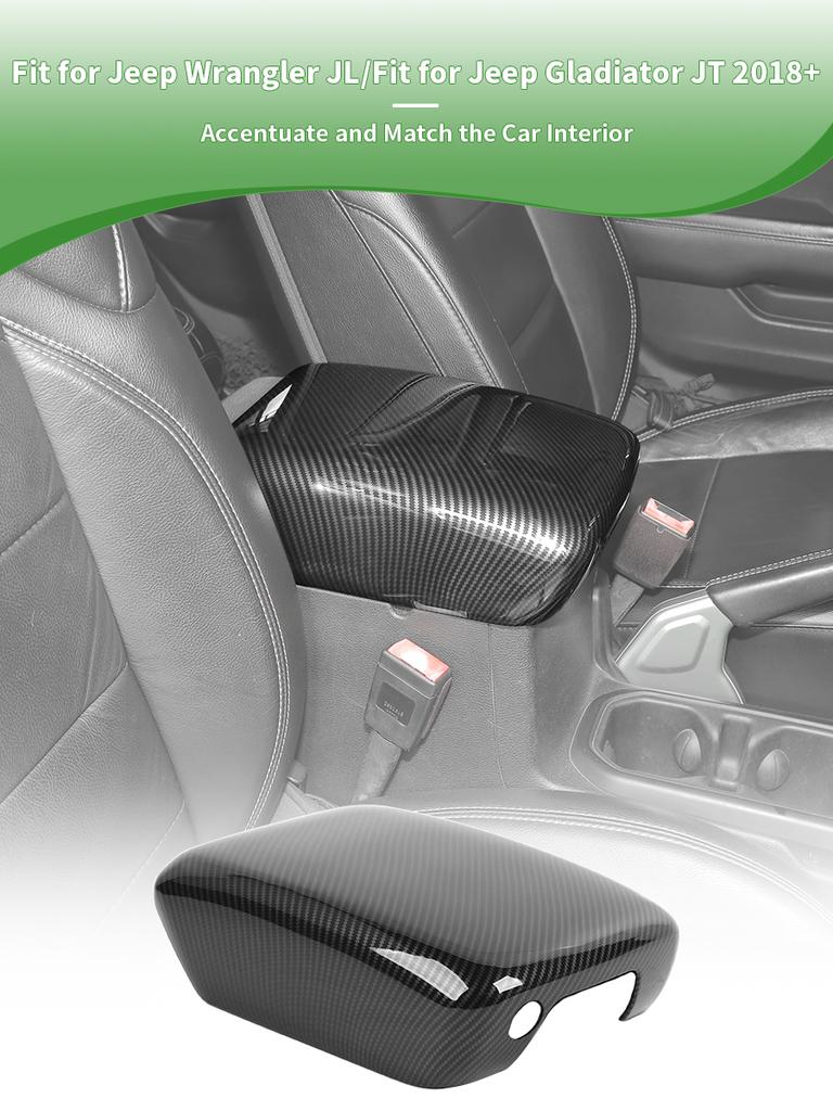 ABS Armlehnenbox Dekorpaneel Dekoration Abdeckung Aufkleber Für Jeep Wrangler JL JT Gladiator 2018 Up Autoinnenraumzubehör