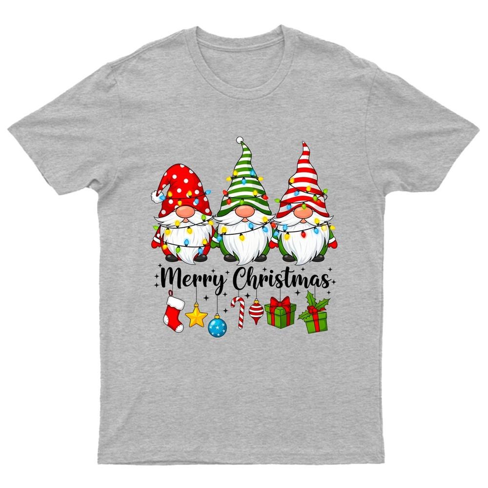 Merry Christmas Gnomes Holiday TShirt Unisex Gift Retro Funny Unisexs Vintage