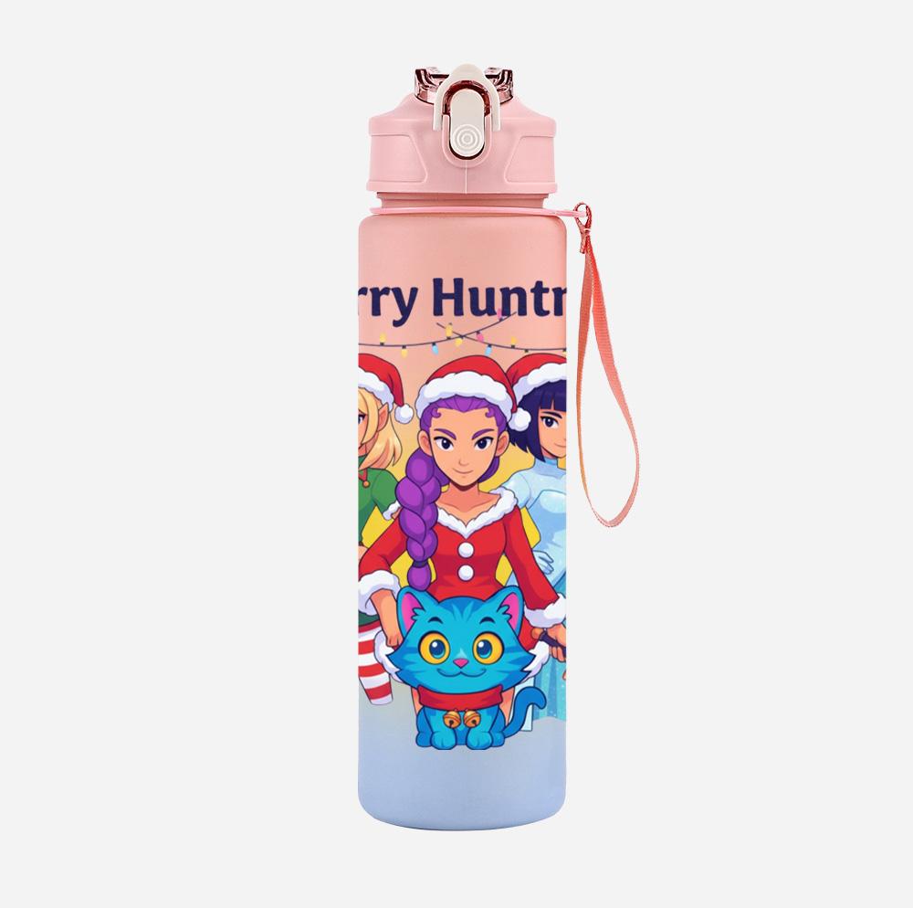 Bottiglia d'Acqua K-Pop Cacciatori di Demoni Stampata per Natale da 750 ml Tazza Grande Capacità Tazza da Acqua Portatile per Bambini Sport all'Aperto Regalo per Bambino