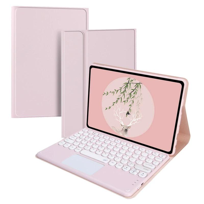 Compatible Bluetooth Keyboard Protective Case for Honor Tablet 9 (12.1-inch), X8 Pro, X9a, and X9 with Round Cap Touch and Leather Finish.
