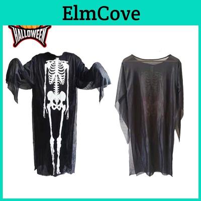 Halloween Skeleton Ghost Fancy Dress Cosplay Costume For Adults And Kids