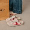 Spring New Flat Slippers Female Student Non-slip Board Shoes Casual Half Slippers