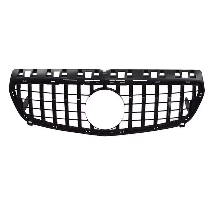 Front Bumper Grille For Mercedes A Class W176 A180 A200 A220 A250 A45 2013-2015 Car Racing Grills GT Style ABS Black/Silver