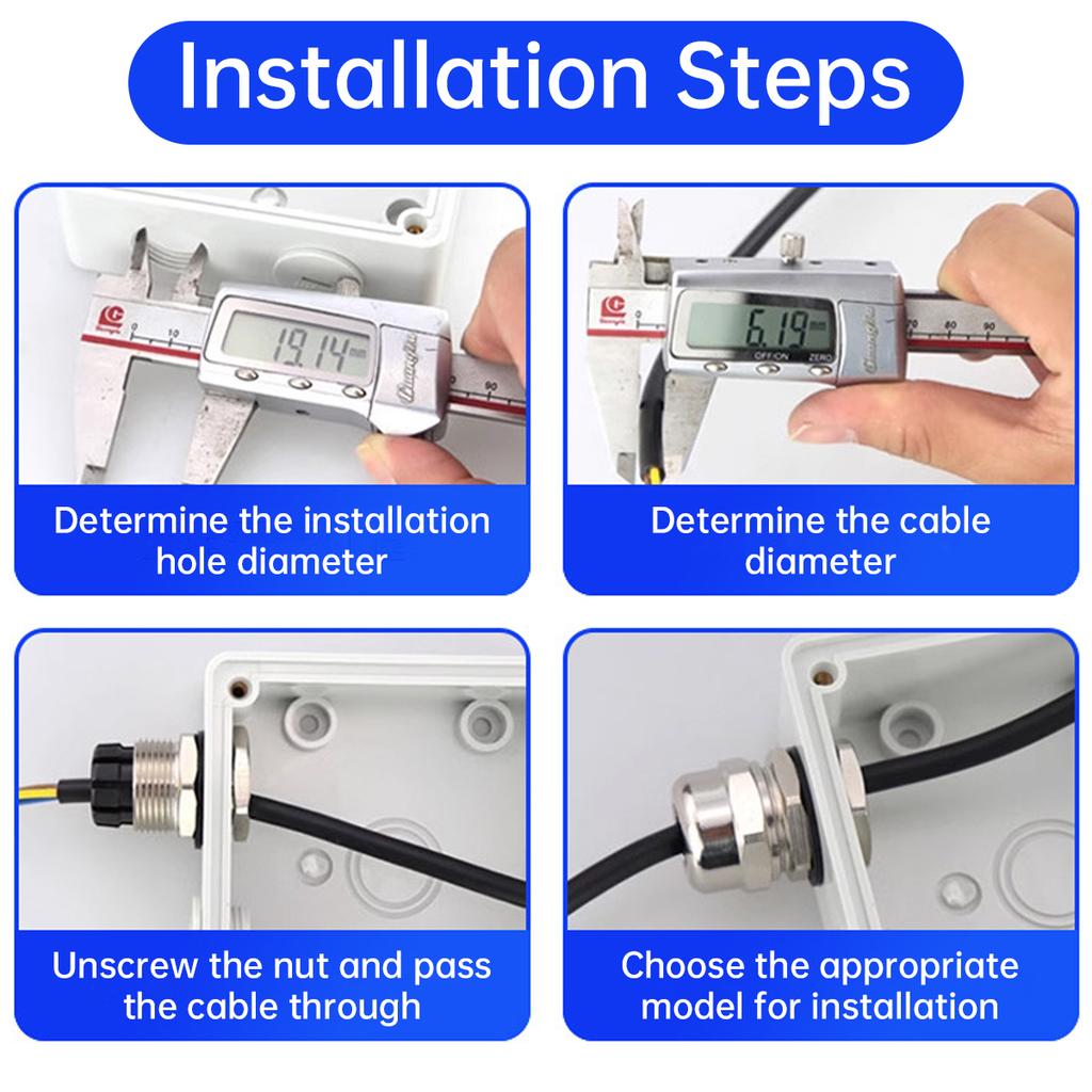 Cable Gland,NPT Stainless Steel Cable Gland,Pressure Resistant Waterproof Cable Glands,Adjustable Marine Grade Strain Relief Connectors