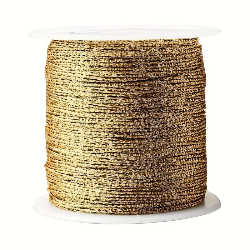 21 Yards 1mm Thick Metallic Beading Thread, Durable Shiny Wire Rope for Jewelry Making, DIY Crafts, Lanyards & Decorative Cord, Inelastic Material