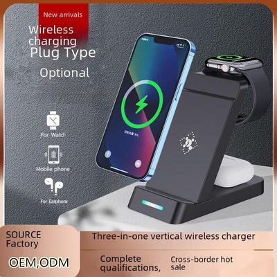 Cargador Inalámbrico Rápido 3 en 1 para iPhone, Auriculares Samsung y Relojes