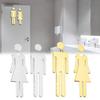 2 Stück Acryl Badezimmerspiegel Schild Klebend Toilettentür WC 3D Herren Damen Schild