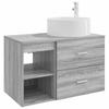Bathroom Furniture Set 2 Pcs Grey Sonoma Particleboard