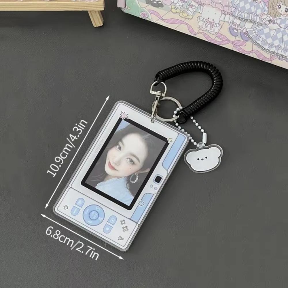 Cute 3 Inch Photocard Holder Kpop Acrylic Photo Card Case Mobile Phone/camera Shape Idol Card Protector