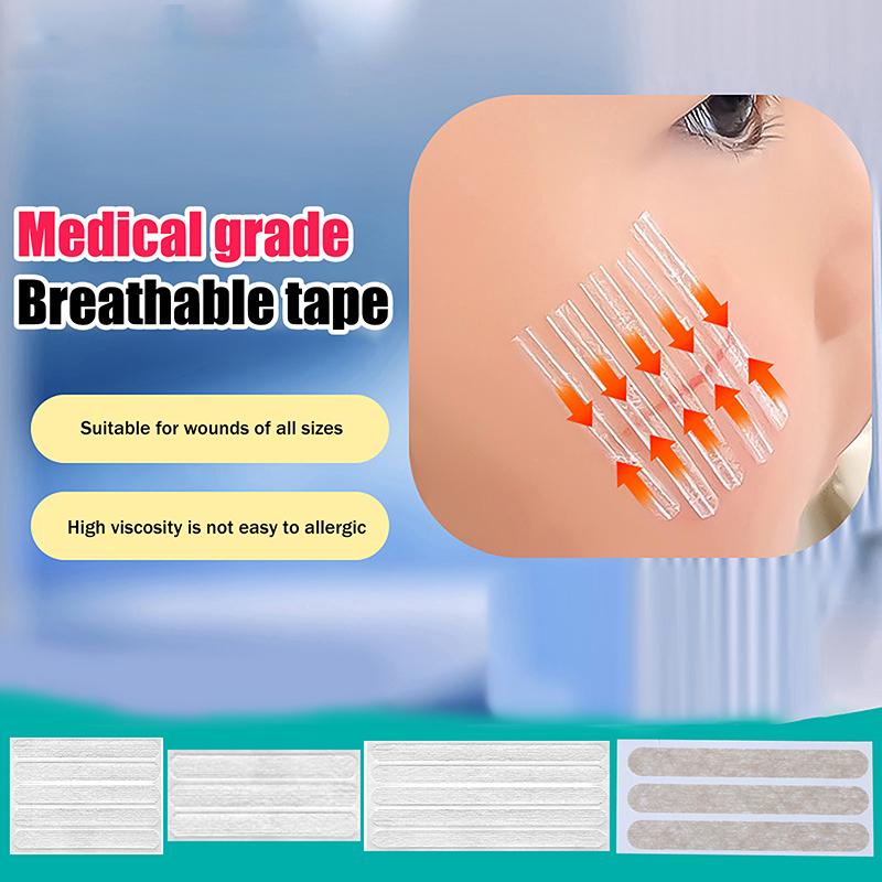 3/5/6Pcs Skin Repair First Aid Kit Surgical Breathable Tape Wound Closure Tape Adhesive Sterile Medical Bandage Strip