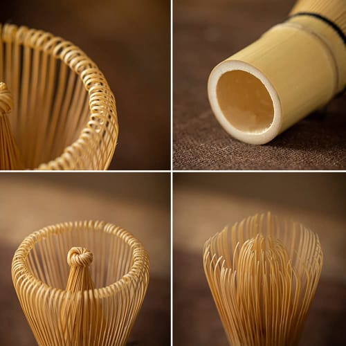 Yoseka Tea Ceremony Utensils, 100-Stand Tea Whisk, Bamboo, Matcha Powder Whisk, Traditional Craft for Tea Ceremony, 100-Stand (1 Piece)