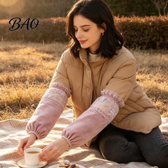 Elastic Cuff Protectors for Cooking Stain Resistant Lace Sleeves Women, Arm Kitchen Comfortable Students And Office Work, Extended Breathable Forearm