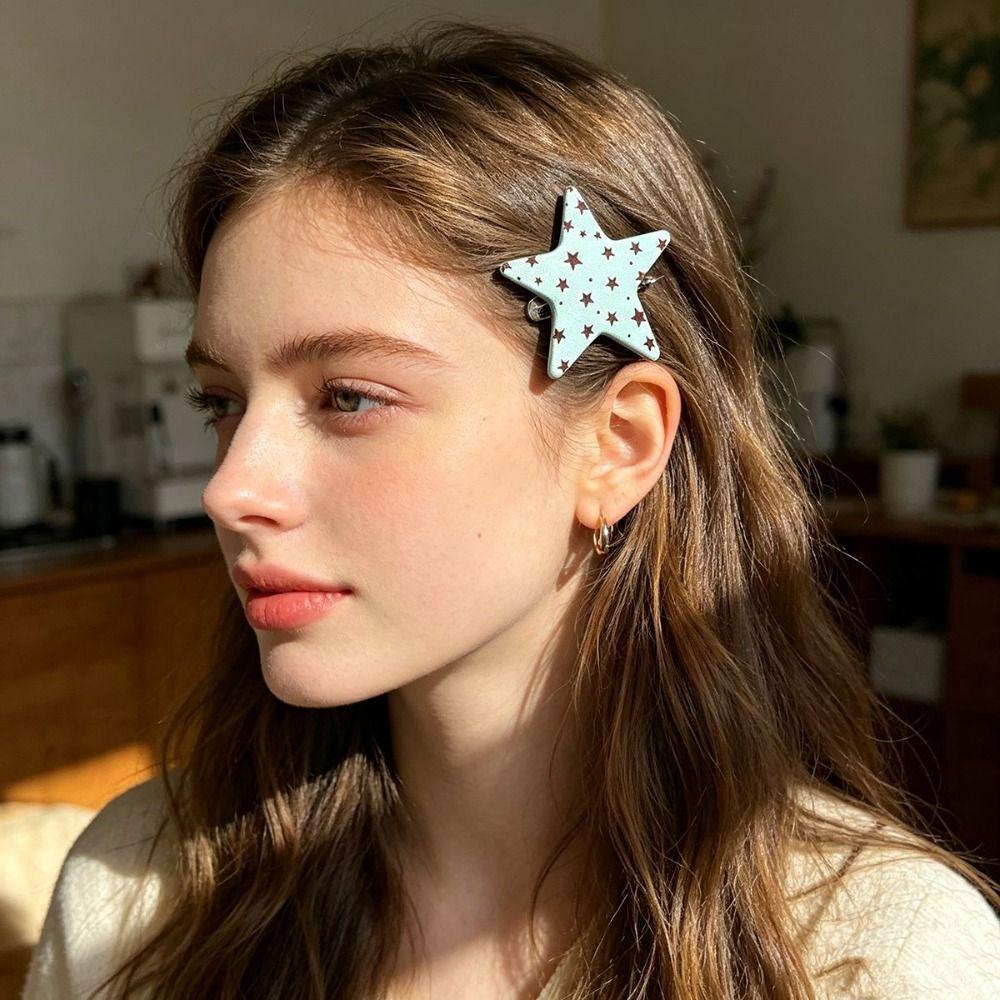 Lightweight Star Hair Clip Five-Pointed Star Hairpin  Street Style Fashion Outfit