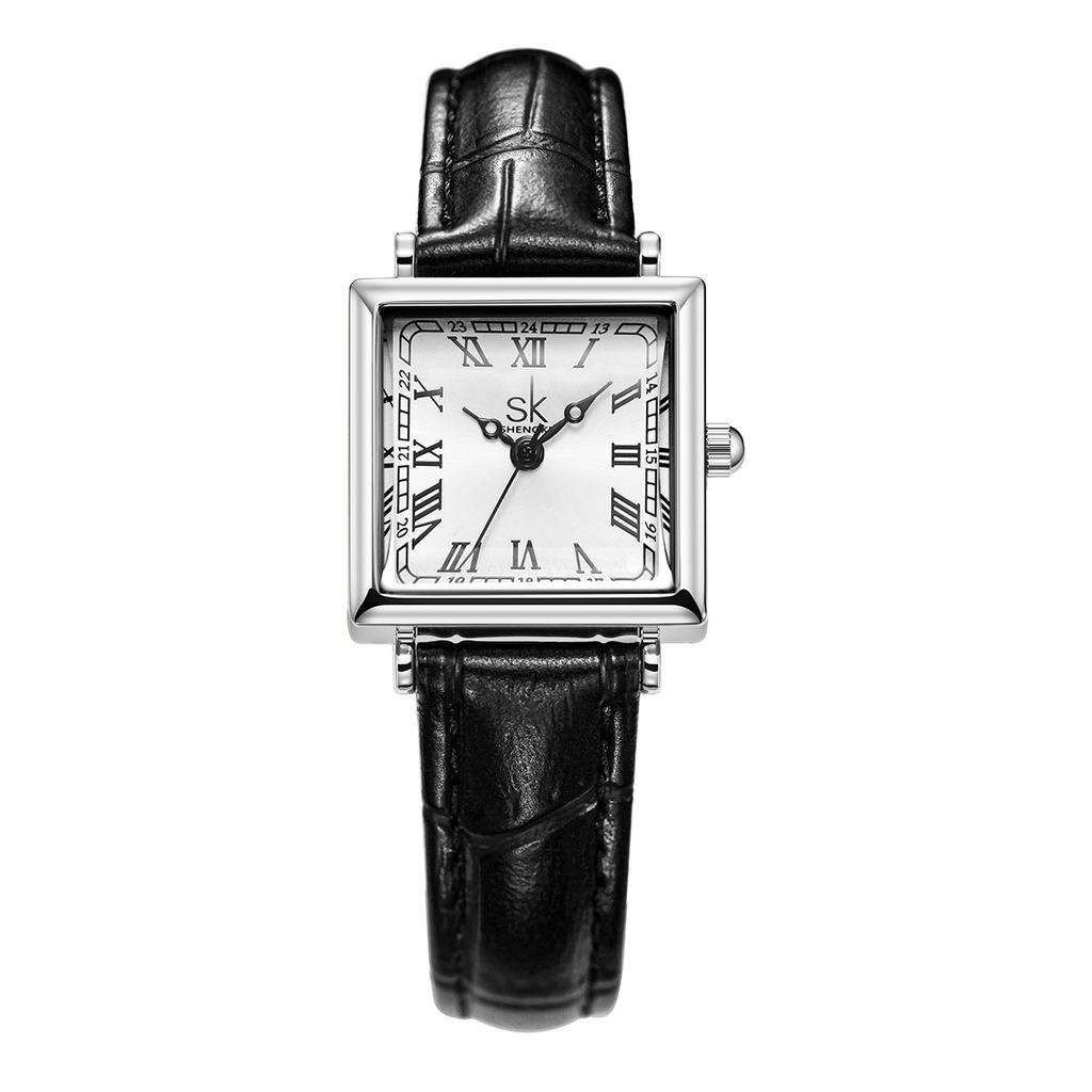 Damen-Uhrenarmband Kleines quadratisches Uhrwerk Vintage Nische High-End-Gefühl Uhr Damen-Uhr Student Wasserdichte Uhr