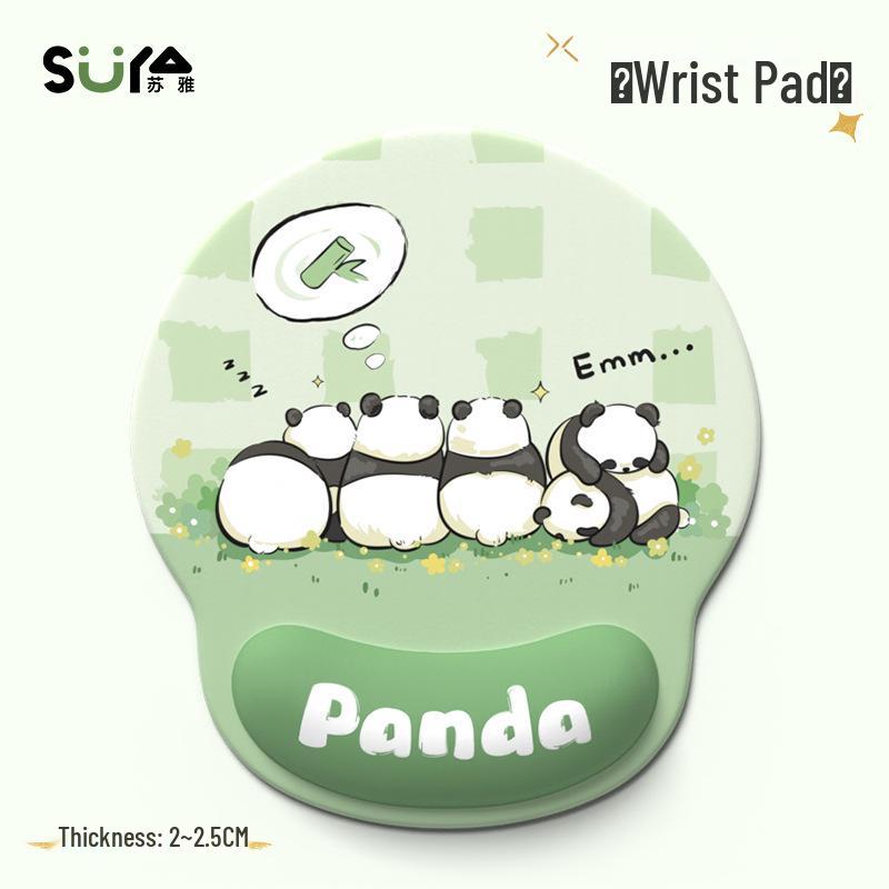 Pacha Dog Rubber Wrist Support Mouse Pad & Cute Keyboard Hand Rest Desk Pad - Ins Style