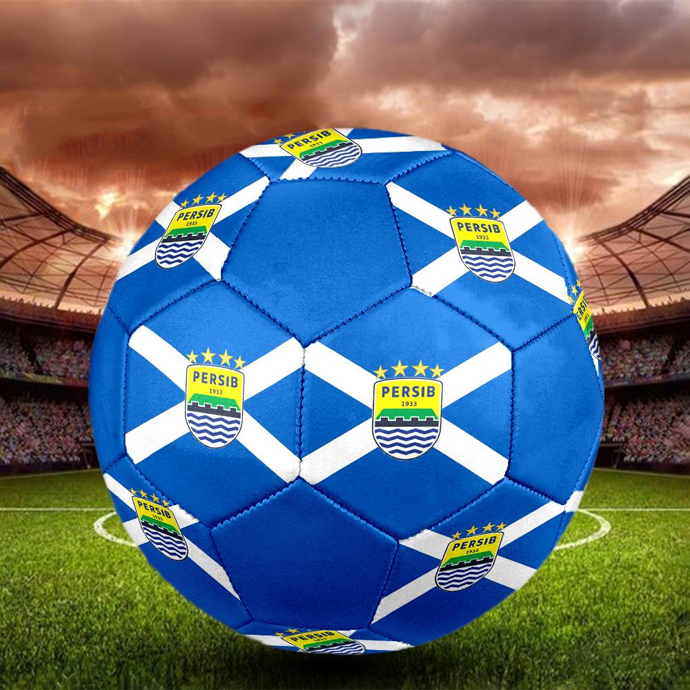 Persib Bandung Indoor Soccer Ball Colorful All Ages Size 5 Machine Stitched PVC Competition Ready Durable High-Bounce