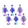 Set Of 6 Multi Color Light Up Christmas Trees Display Ornament Perfect For Creating A Magical Holiday Atmosphere