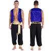 Men's Arabian Prince Cosplay Halloween Costume Sleeveless Vest with Long Pants Outfit