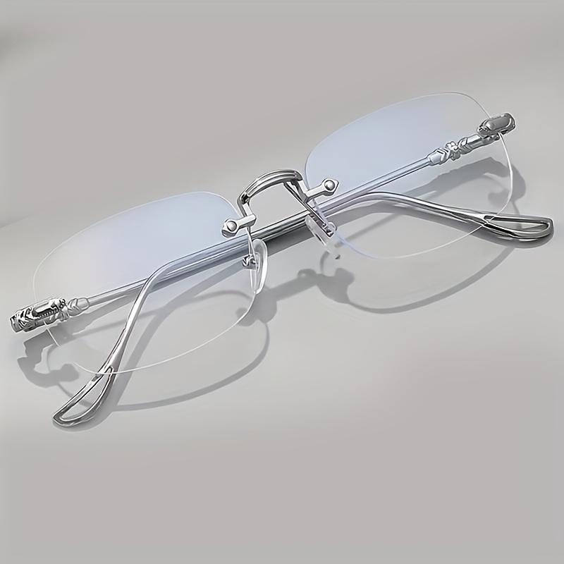 

Anti Blue Light Metal Glasses Women Men Computer Optical Eyeglasses Unisex Goggle серебряный