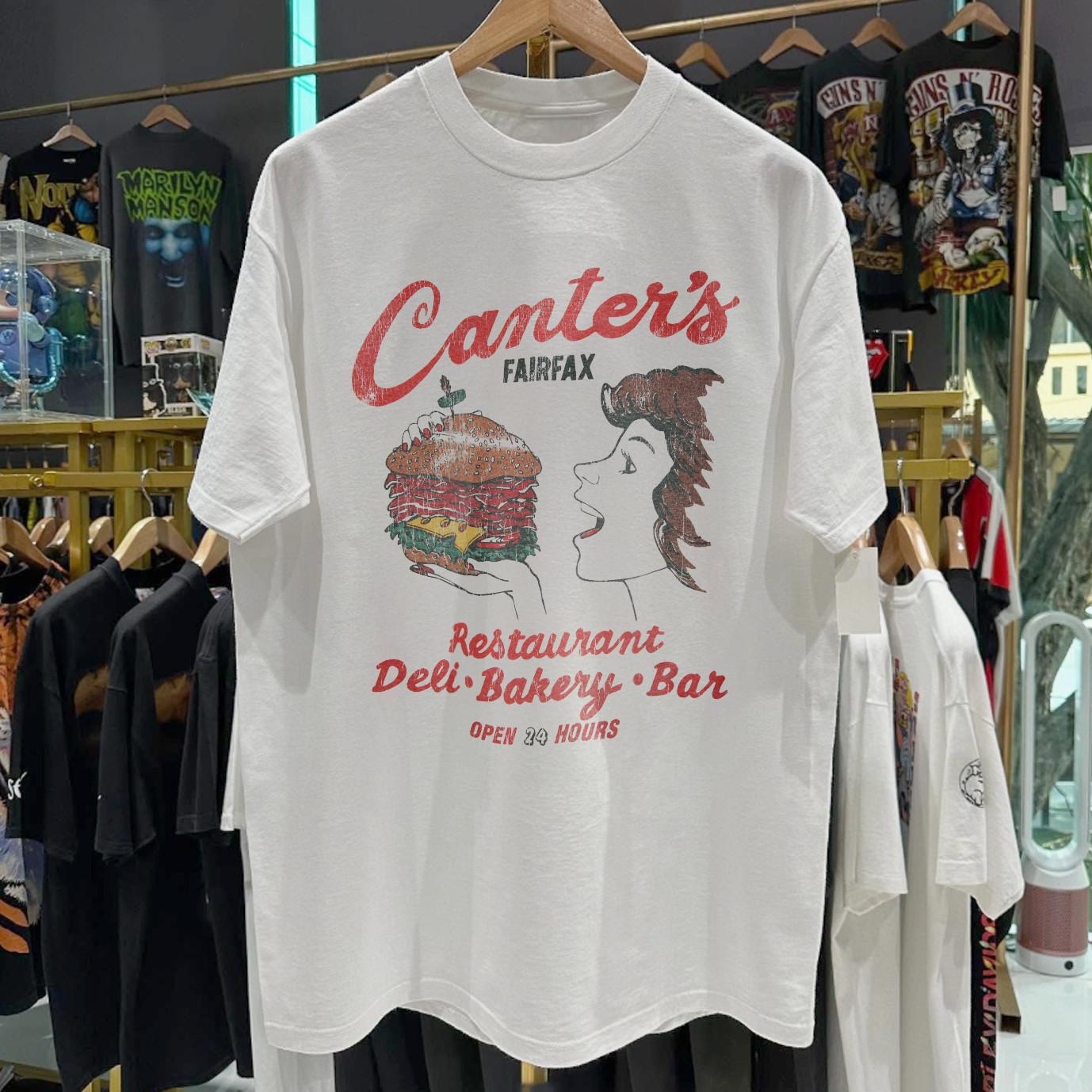 90 s Canter S Deli  Fairfax  Aged T-Shirt White M 4XL