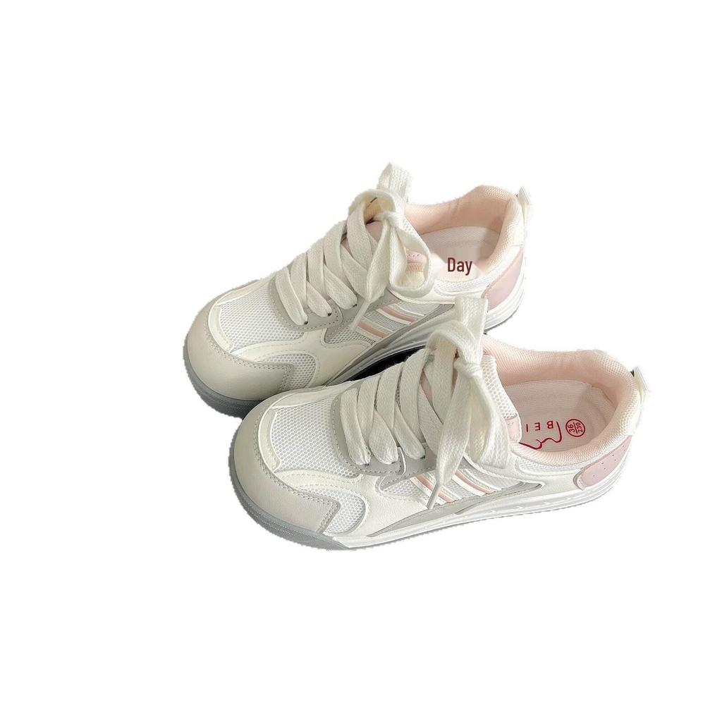 Dámské 2025 Retro Německé Prodyšné Skate Boty - Bílé Ležérní Tenisky s Silnou Podrážkou Hong Kong Trend