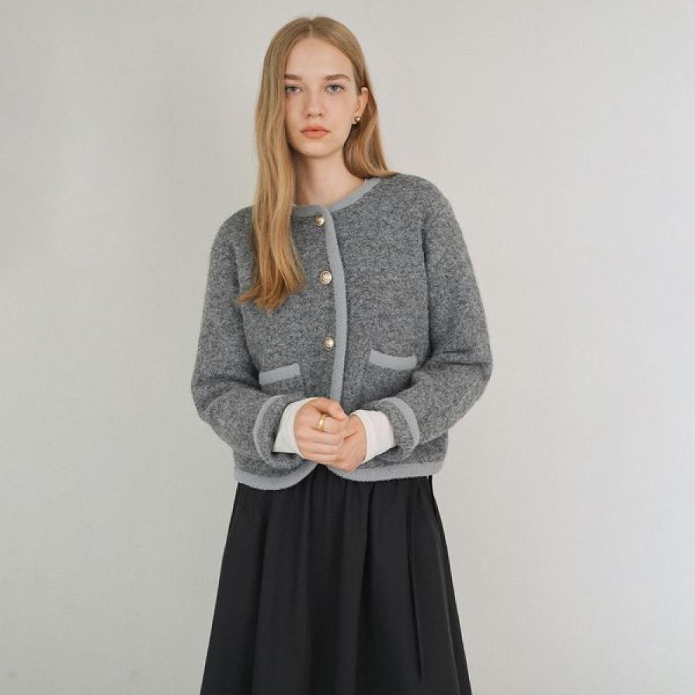 

On On Color Detail Knit Jacket Nek4wja38 DARK GREY/55