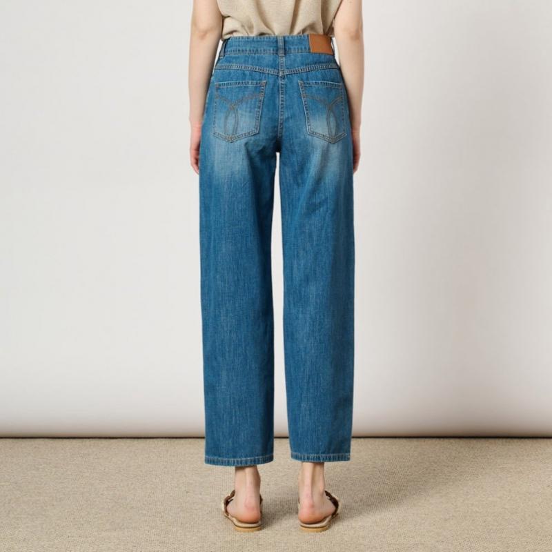 BCBG Semi Wide Denim Pants B4m4p360