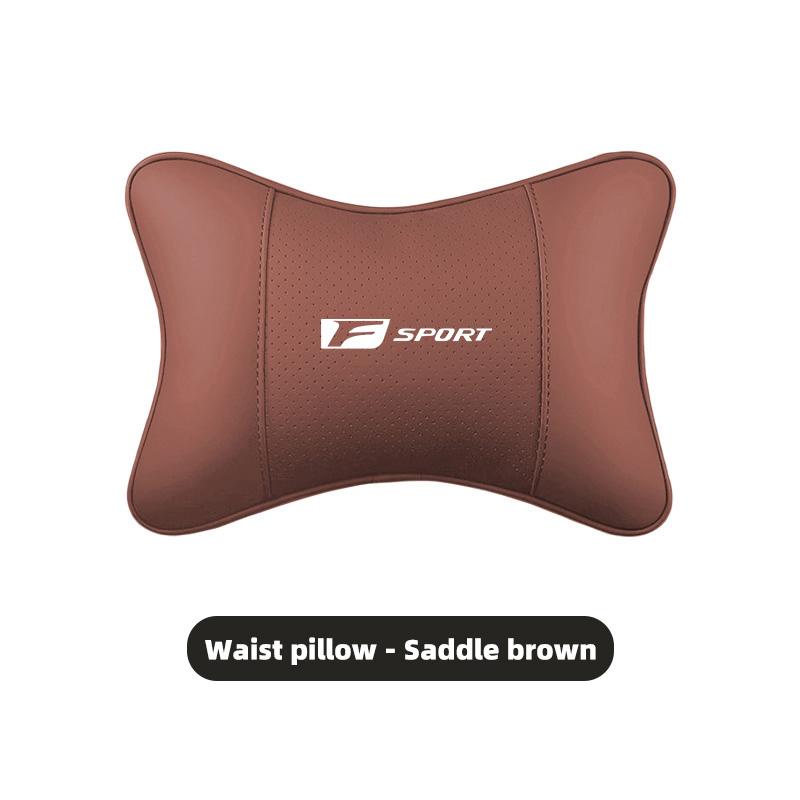 Car Leather Headrest Seat Waist Cushion Lumbar Pillow For Lexus F-SPORT ES RX NX LS UX LM LX GX LC RZ IS CT GS RC HS SC TX LBX