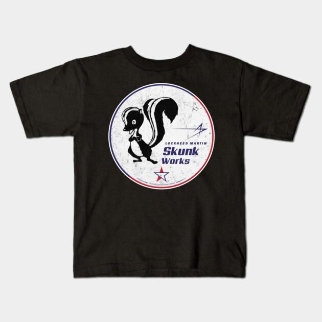 Boys Girls Soft Cotton Graphic Tees Skunk Works Breathable Daily School Wear Kids T-Shirts