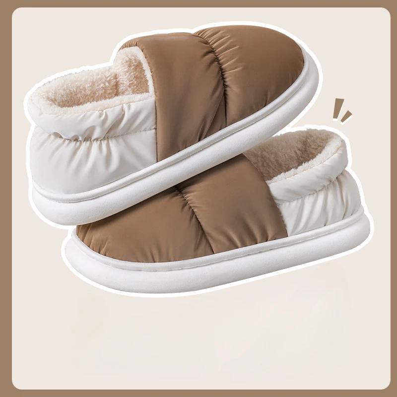 

Модные Litfun Новые Тапочки Женские Зимние Теплые Балетки Мягкие Пушистые Хлопковые Туфли Для Дома Тапочки на Толстой Подошве Уютные Теплые Нескользящие Тапочки 42-43(fit41-42)