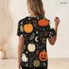 Women Plus Size Short Sleeve U Neck T Shirt Galactic Heart Planet Star Vibrant Purple Pink Cartoon Print Top