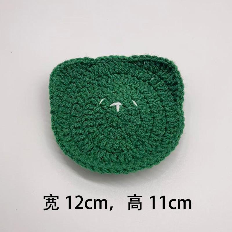 Finished product new cute wind ins small flower coaster placemat thermal insulation mat handmade wool crochet