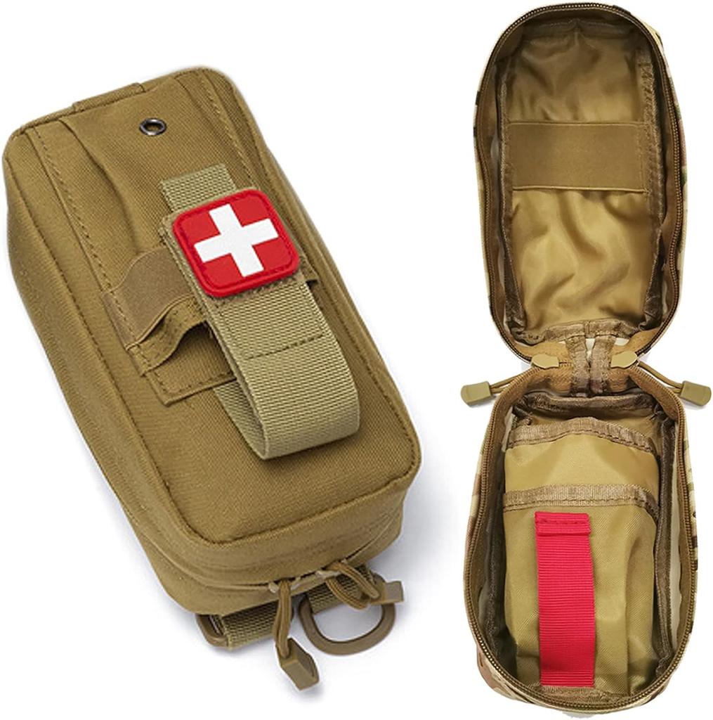 First Aid Kit Medical EDC Pouch Tactical MOLLE Outdoor Medical Bag Waist Bag 1000D Tourniquet Holder