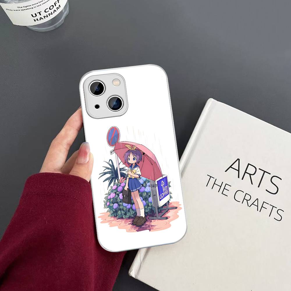 K-Konata Izumi Lucky S-Star Tempered Glass For Iphone 14 13 12 11 Pro Mini XS MAX 14Plus X XS XR Cover