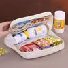Large Capaci Medicine Bag for Men Women First Aid Kit with Zip Sort Outdoor Travel Essential Storage Pouch Mini Tote Capsule Bag