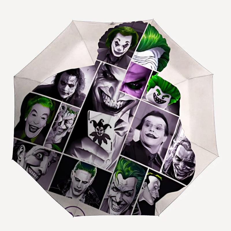 

1pc Joker Faces Automatic Folding Umbrella - Compact 8-Rib Design, Durable Plastic & Iron, Lightweight for Outdoor Daily Use21149