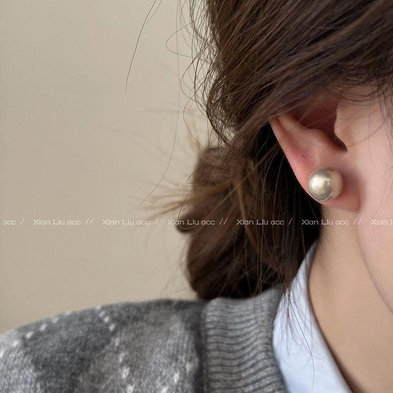 

Retro Mocha Gold Brown Pearl Stud Earrings 2025 New Arrival Hot-Selling Earrings Accessible Luxury Fancy Graceful Earrings Women 10mm Champagne Pearl-Silver Needle