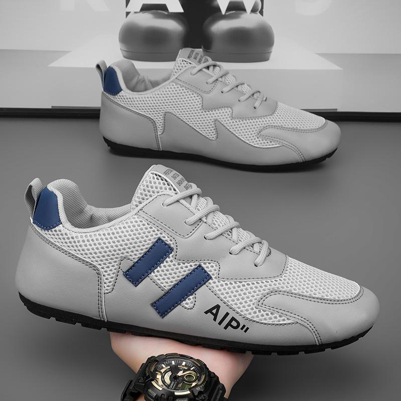 Summer Men's Shoes New Breathable Mesh White Shoes Men's Trend Versatile Flat Casual Single Shoes Sports Shoes Board Shoes